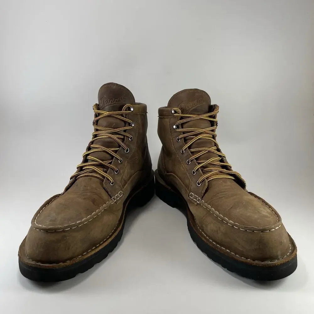 Danner Bull Run Moc Toe Boots Mens Size 10.5 D Brown Leather 6